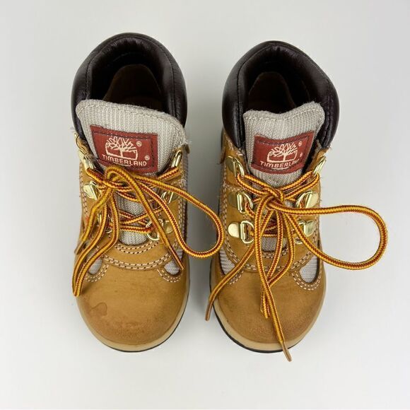 Timberland Field Boots Wheat Nubuck Lace Up Boots Toddler 9 - Picture 3 of 10